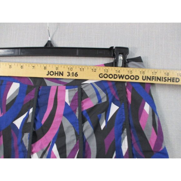 Mix Nouveau Womens Multicolor Abstract Skirt Scallop hem Size L - Picture 4 of 8
